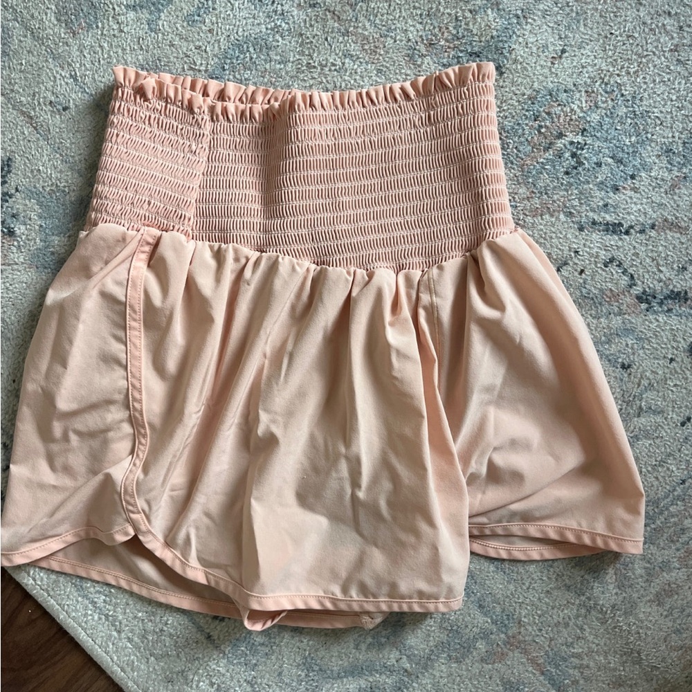 Peach High-Waisted Women Shorts